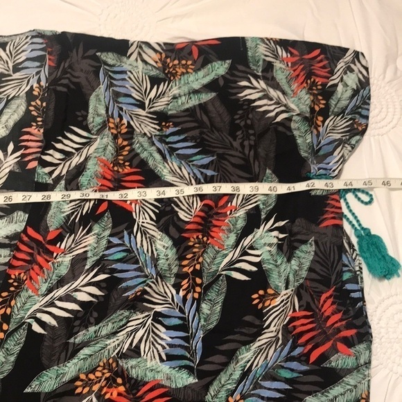 Tropical Leaf Print Kimono Coverup - Picture 10 of 12